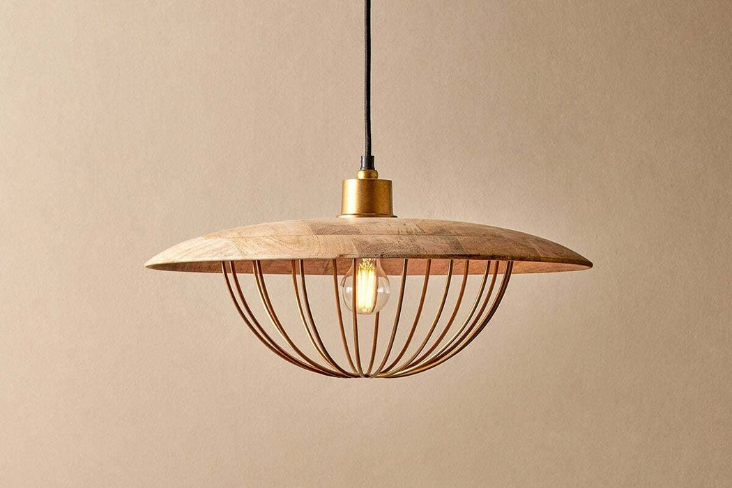 Chakai Wood Metal Pendant Large