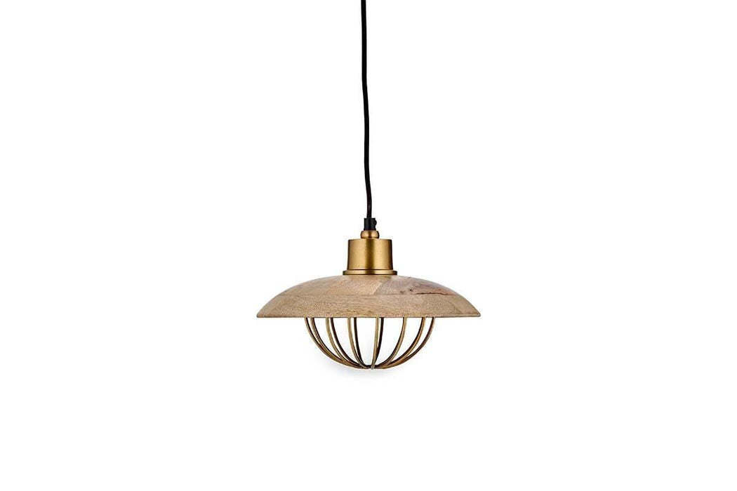 Chakai Wood Metal Pendant Small