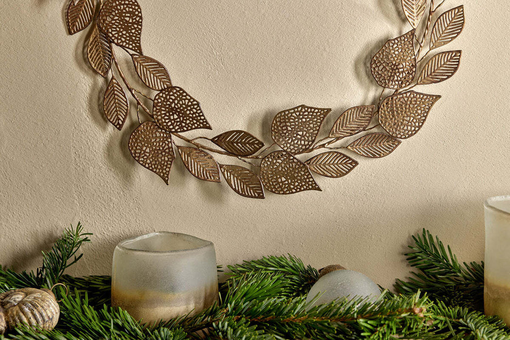 Charita Wreath Antique Brass
