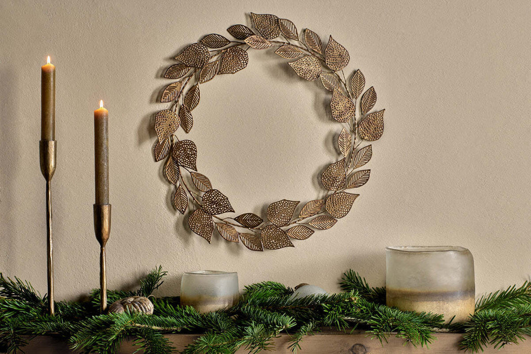 Charita Wreath Antique Brass