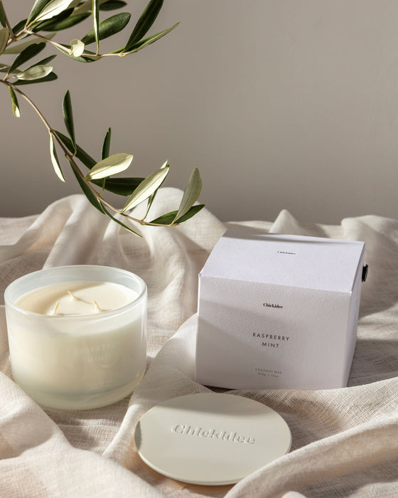Raspberry Mint Neutral Core Candle Large