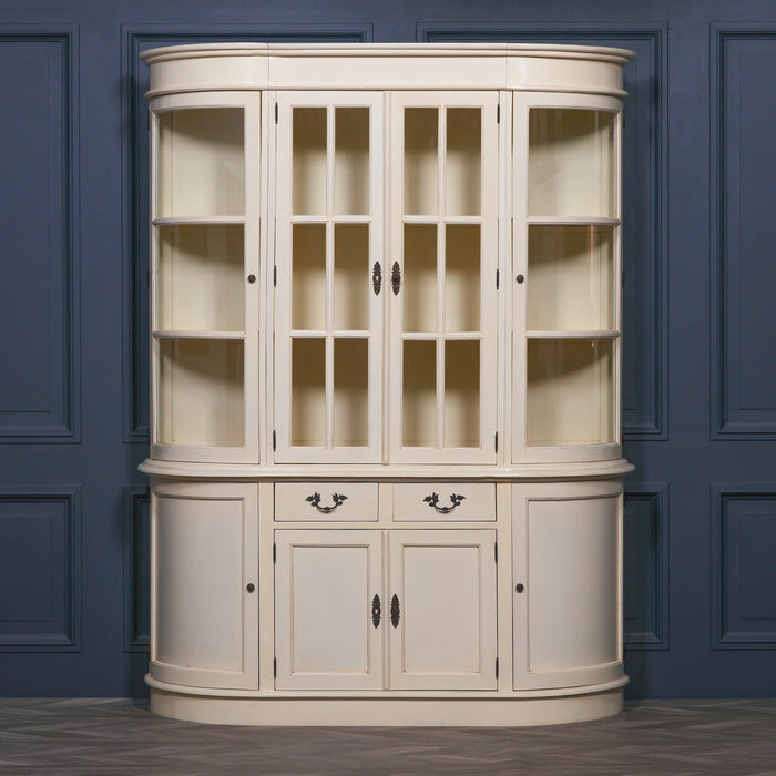 Large Vintage Cream Dresser Display Cabinet