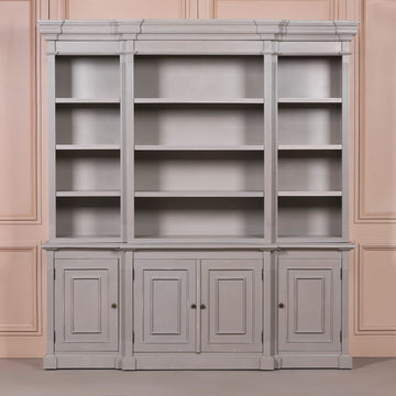 Distressed Bookcase Display Cabinet