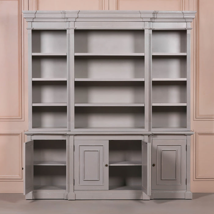 Distressed Bookcase Display Cabinet
