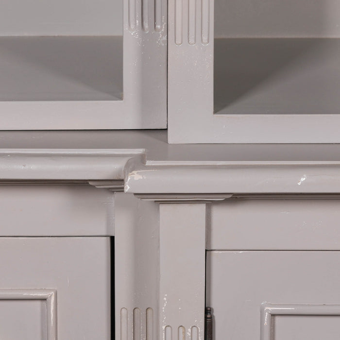 Distressed Bookcase Display Cabinet