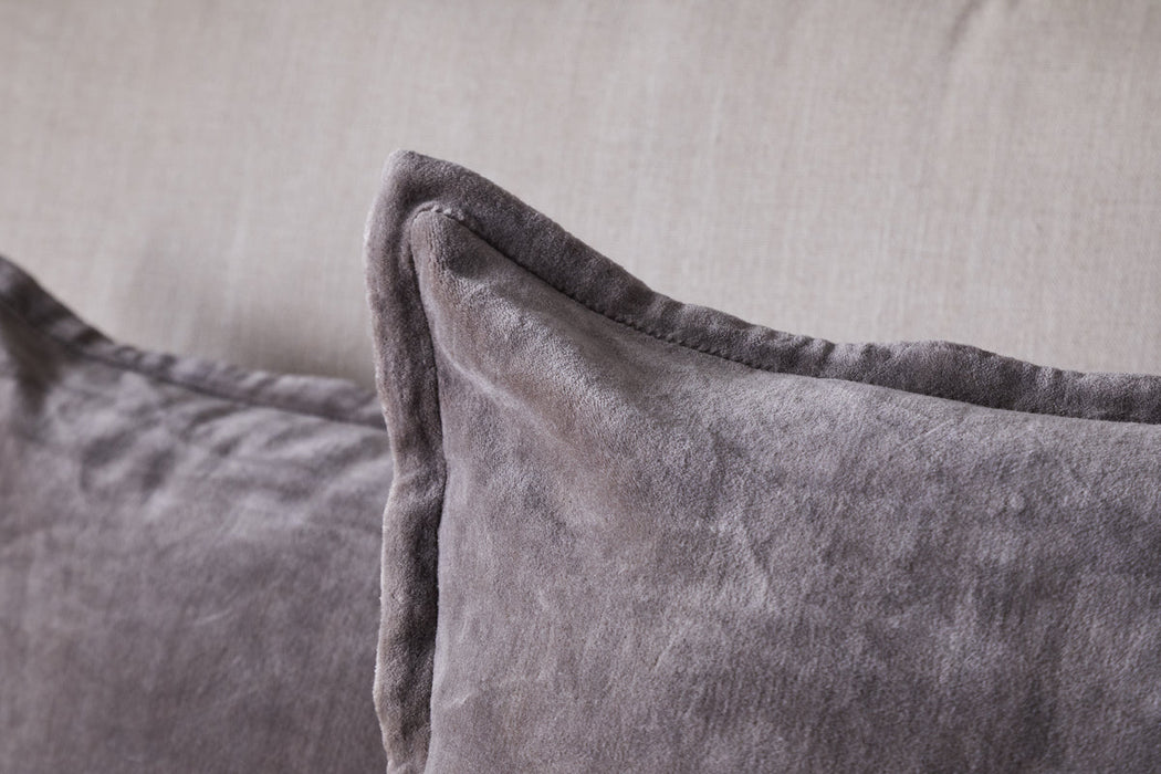 Dhara Velvet Cushion Cover Charcoal