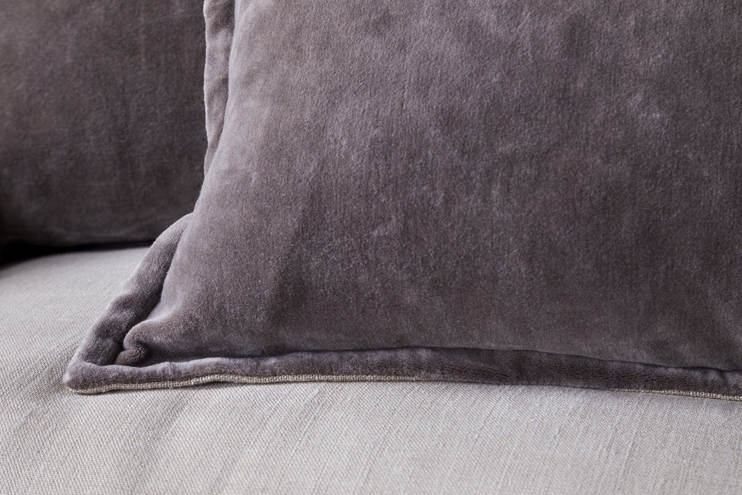 Dhara Velvet Cushion Cover Charcoal
