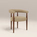 Elan Wooden Carver Dining Chair | Speckled Latte Boucle & Walnut