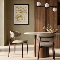 Halston Dining Chair | Soft Barley Sustainable Mohair Velvet & Walnut
