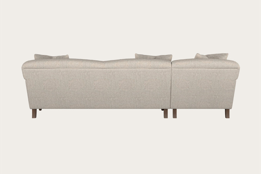 Deni Grand Left Hand Chaise Sofa Brera Linen Natural