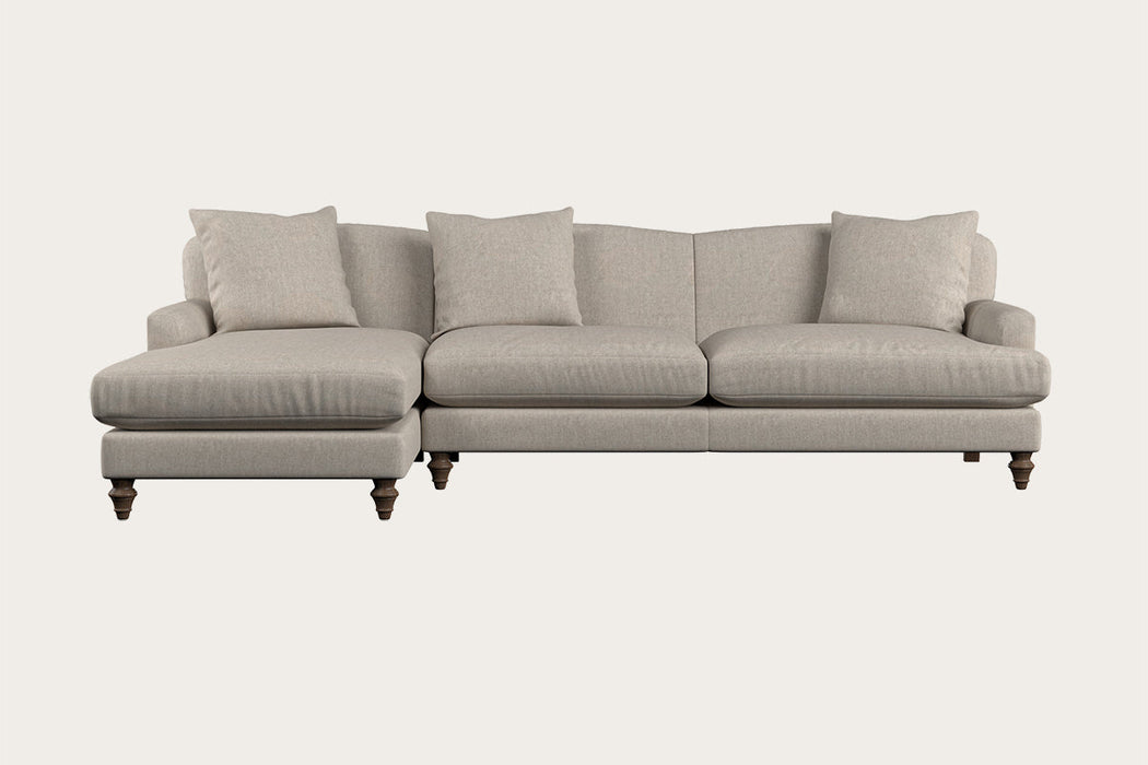 Deni Grand Left Hand Chaise Sofa Brera Linen Natural