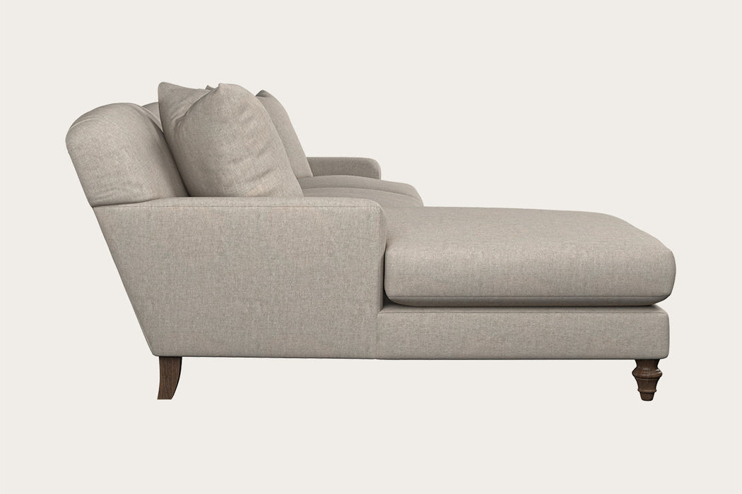 Deni Grand Left Hand Chaise Sofa Brera Linen Natural