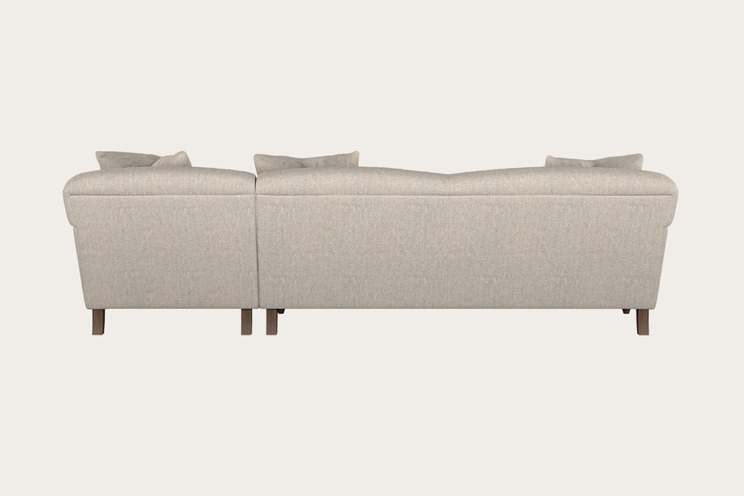 Deni Grand Right Hand Chaise Sofa Brera Linen Natural