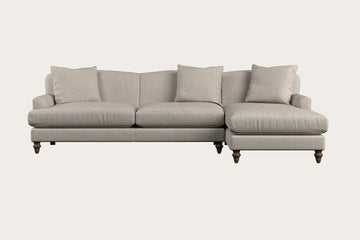 Deni Grand Right Hand Chaise Sofa - Brera Linen Natural