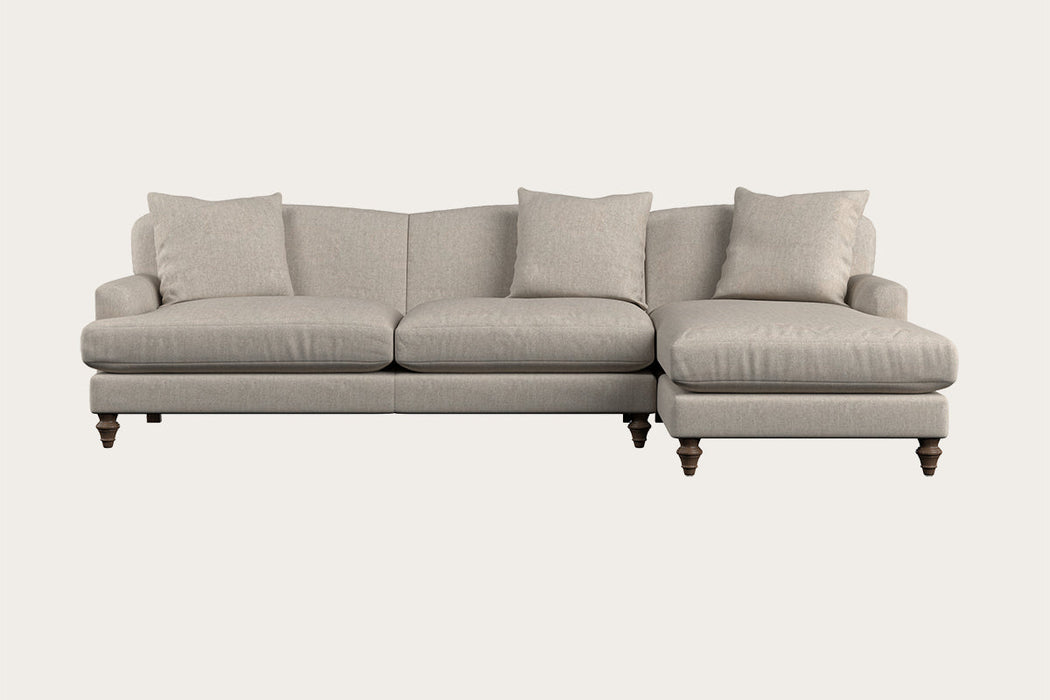 Deni Grand Right Hand Chaise Sofa Brera Linen Natural