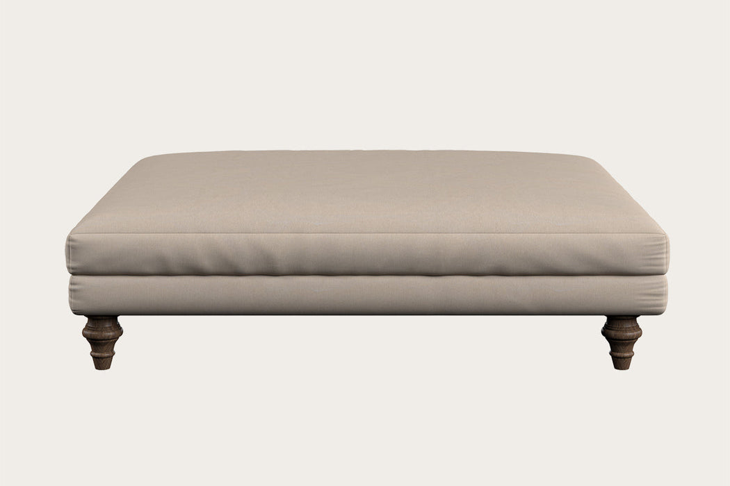 Deni Grand Footstool - Recycled Cotton Natural