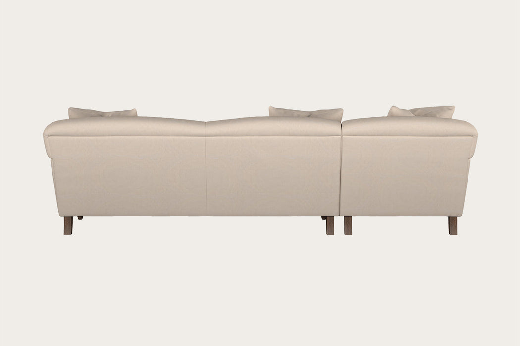 Deni Grand Left Hand Chaise Sofa - Recycled Cotton Natural