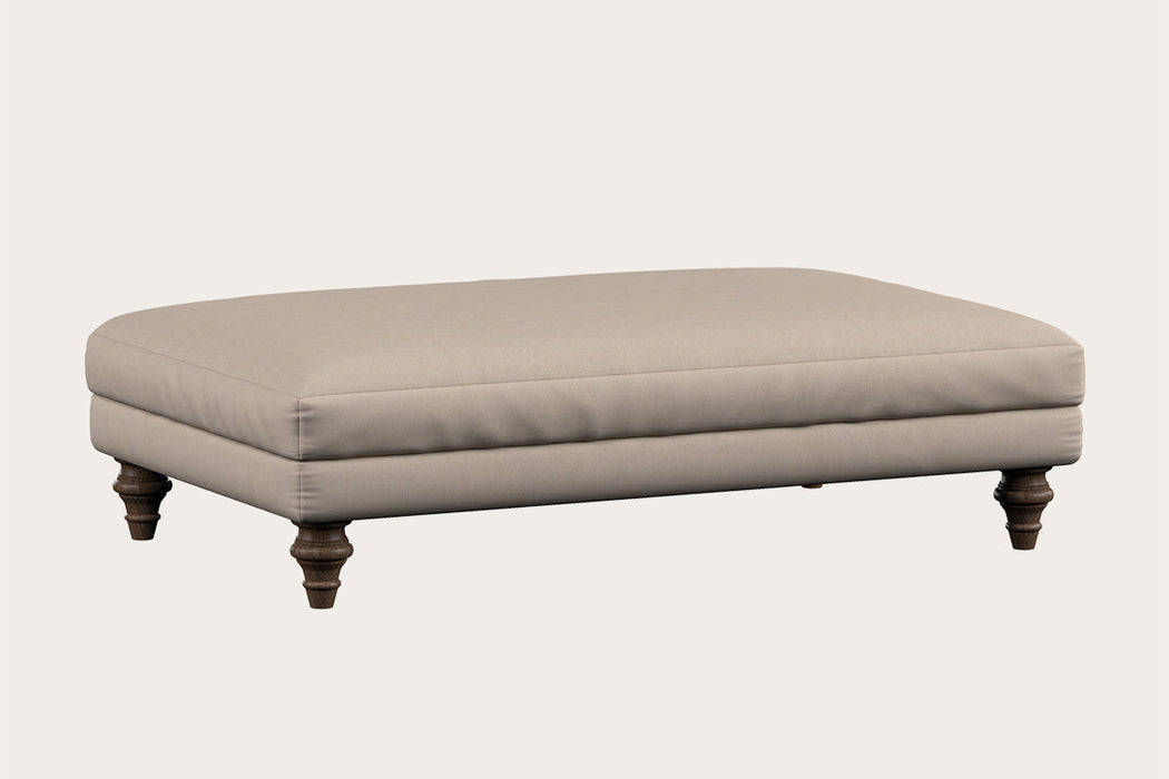 Deni Large Footstool - Brera Linen Chestnut