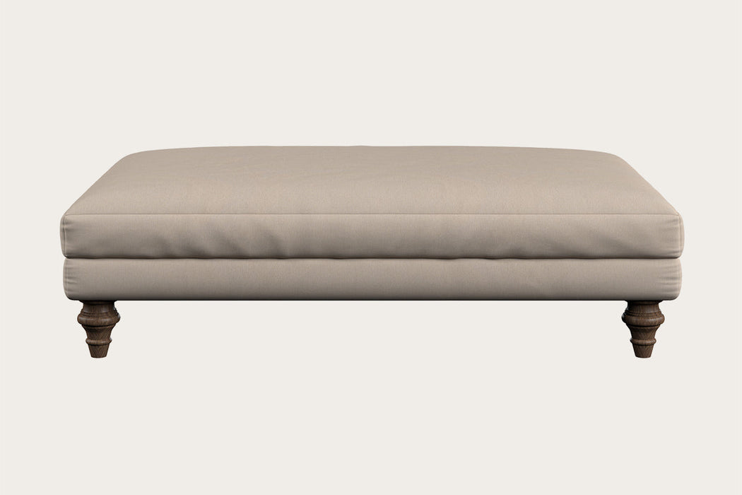 Deni Large Footstool - Recycled Cotton Natural