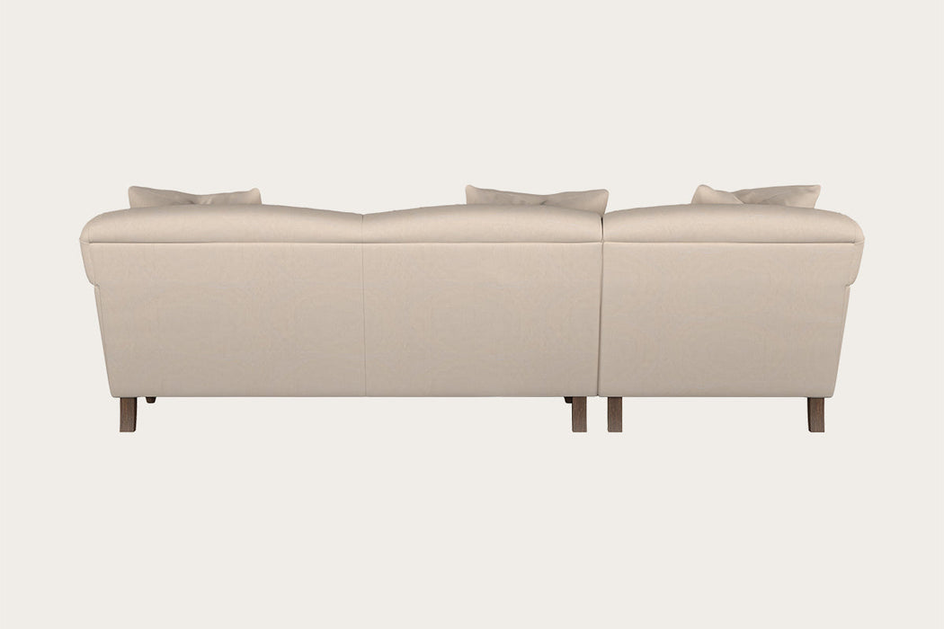 Deni Large Left Hand Chaise Sofa - Recycled Cotton Natural