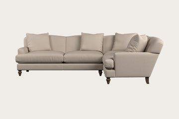 Deni Large Left Hand Corner Sofa - Recycled Cotton Natural