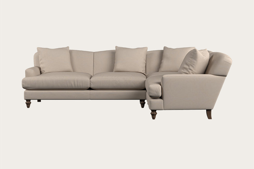 Deni Large Left Hand Corner Sofa - Recycled Cotton Natural