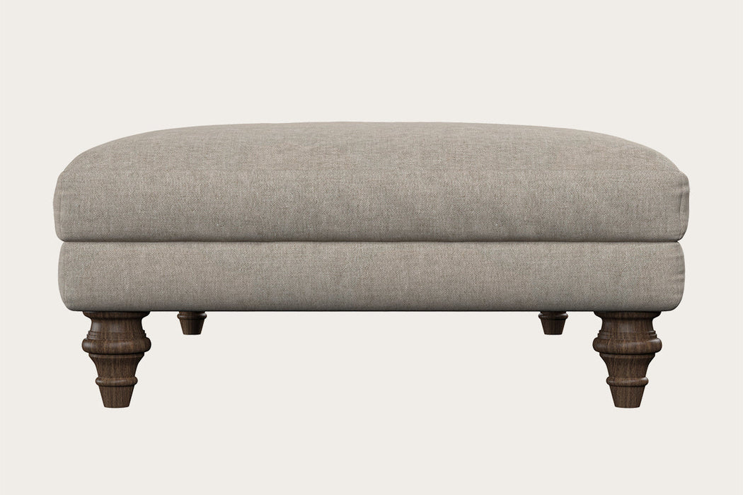 Deni Large Footstool Brera Linen Natural