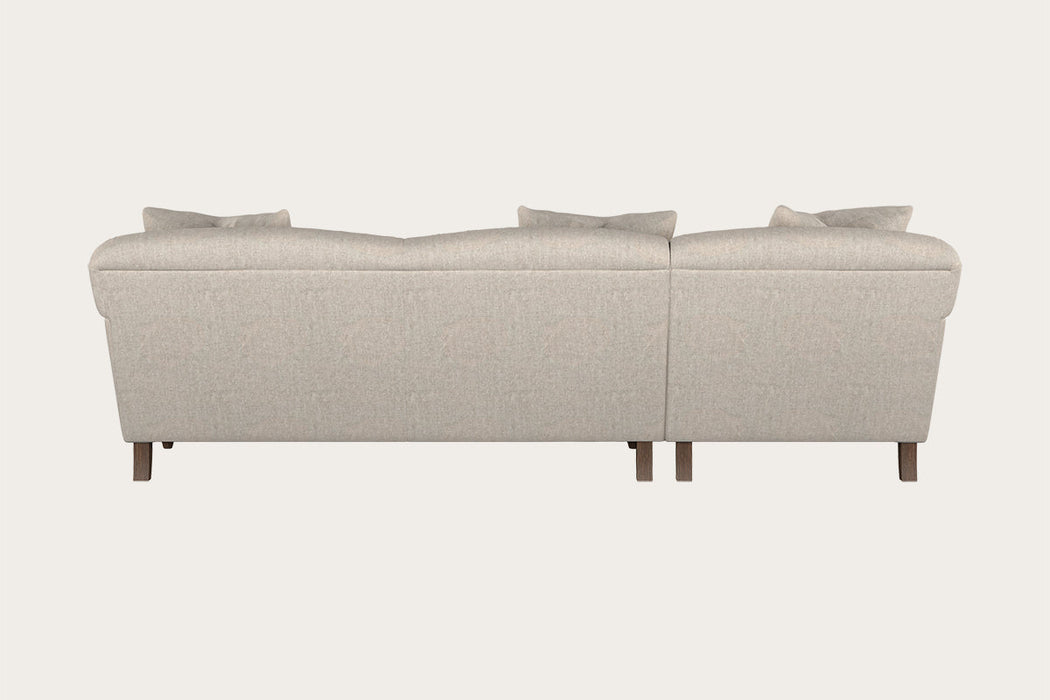Deni Large Left Hand Chaise Sofa Brera Linen Natural
