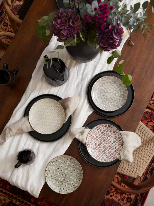 Breakfast Plates Karine with Small Pattern Set of 4