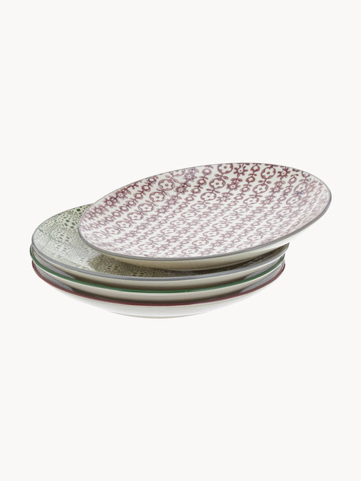 Breakfast Plates Karine with Small Pattern Set of 4