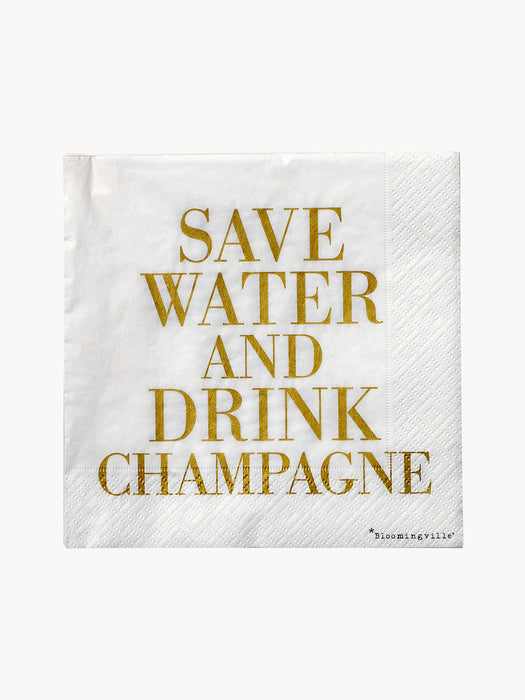 Paper Napkins Save Water, Set of 20