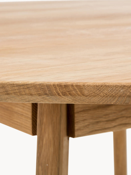 Round Oak Wood Dining Table Yumi 115 cm