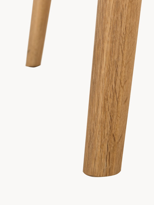 Round Oak Wood Dining Table Yumi 115 cm