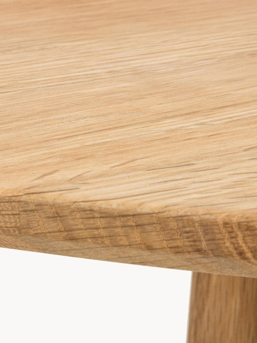 Round Oak Wood Dining Table Yumi 115 cm
