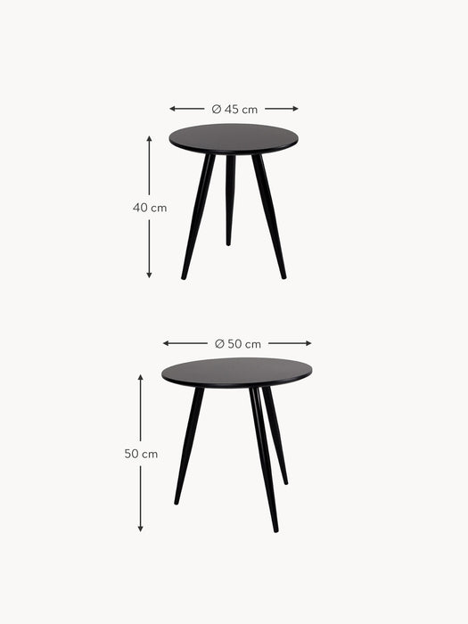 Round Side Tables Daven Set of 2