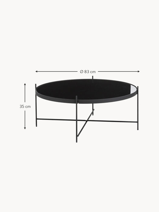 Round Coffee Table Cupid with Removable Glass Top