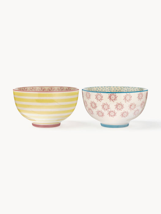 Hand-Painted Patrizia Bowls, Set of 2