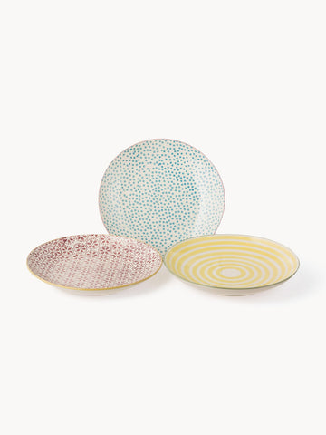 Hand-Painted Dessert Plates Patrizia, Set of 3