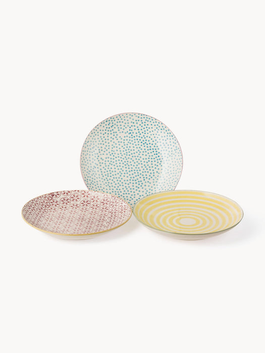 Hand-Painted Dessert Plates Patrizia, Set of 3