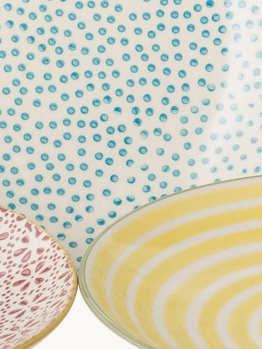 Hand-Painted Dessert Plates Patrizia Set of 3
