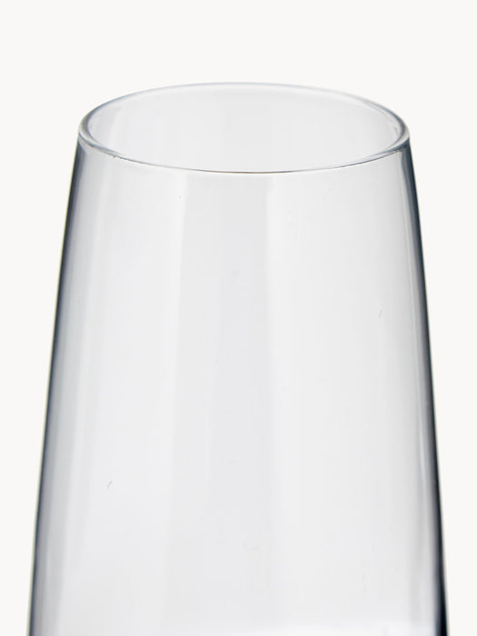 Mouth-Blown Champagne Glasses Smoke with Colour Gradient, Set of 4