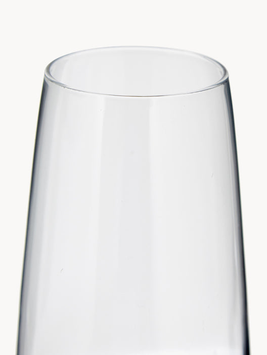 Mouth-Blown Champagne Glasses Smoke with Colour Gradient Set of 4