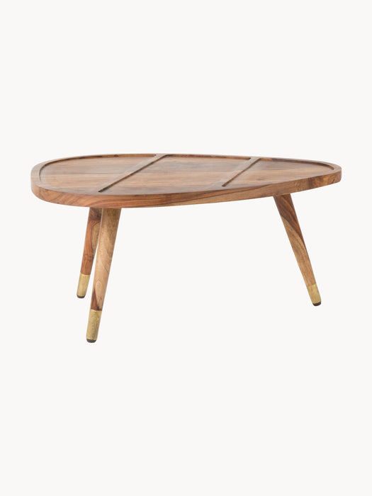 Oval Sheesham Wood Coffee Tables Sham Set of 2