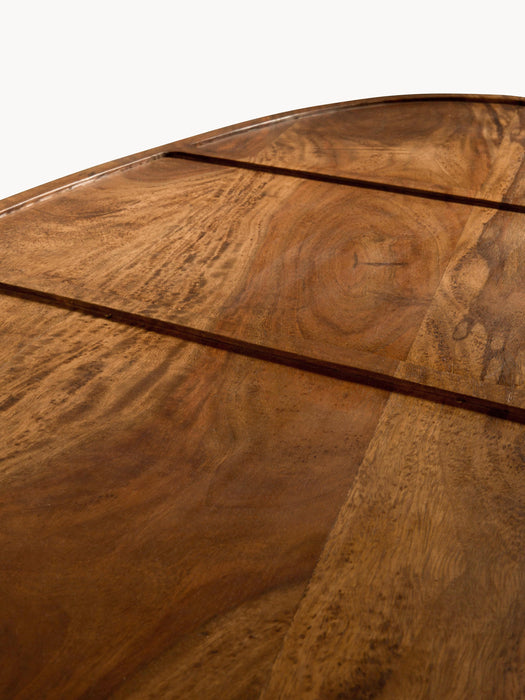 Oval Sheesham Wood Coffee Tables Sham Set of 2