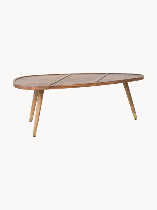 Oval Sheesham Wood Coffee Tables Sham Set of 2