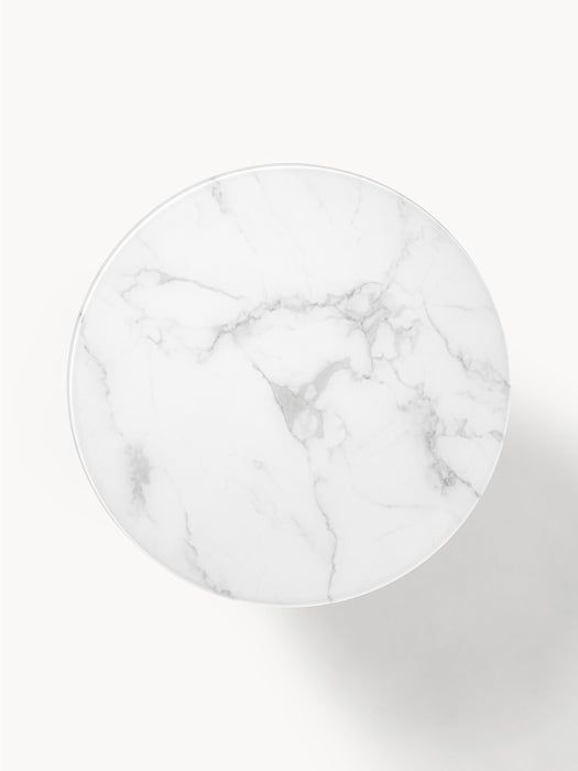Round Coffee Table Antigua with Marble Effect Glass Top