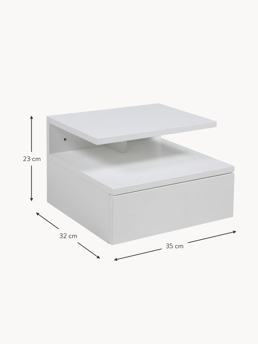 Wall-mounted Bedside Table Ashlan with Drawer
