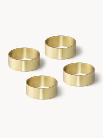 Brass Napkin Rings Ronja, Set of 4