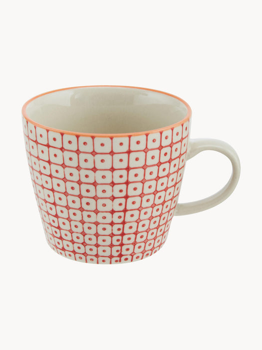 Mugs Carla with Small Pattern, Set of 6