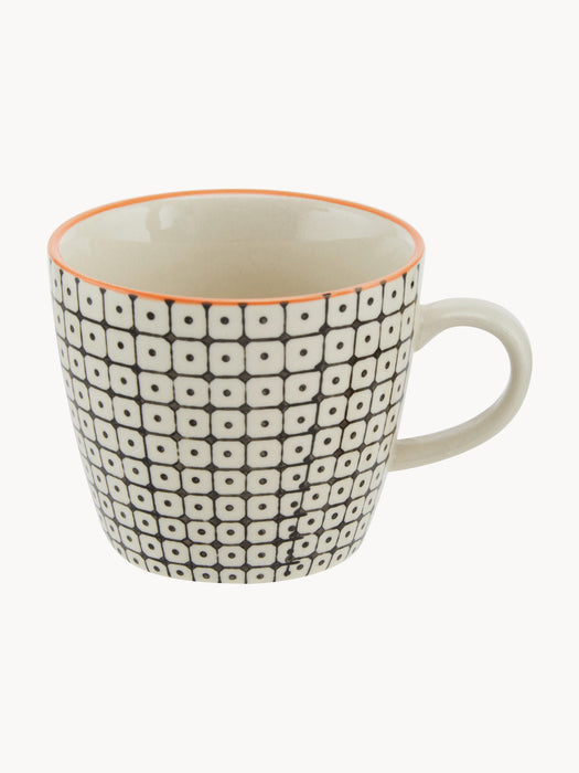 Mugs Carla with Small Pattern, Set of 6